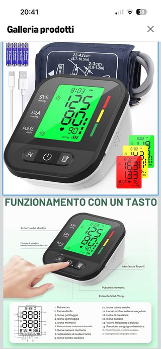 Misuratore Pressione Sanguigna Automatico
