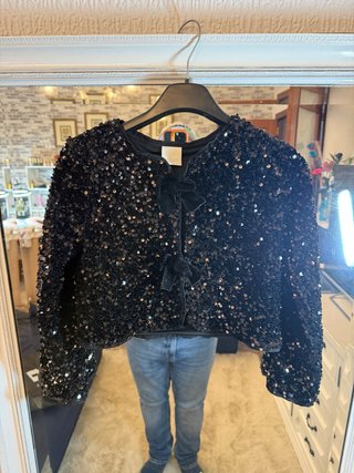 Chaqueta Negra de Lentejuelas