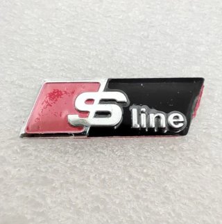 Logo Audi S-line 26 x 9 mm negro
