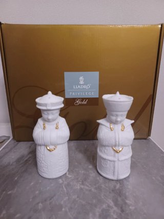 Set 2 Figure Lladro Privilege Gold