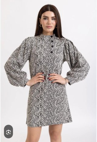 Vestido estampado cebra