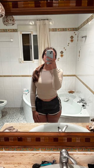 Camiseta de manga larga beige