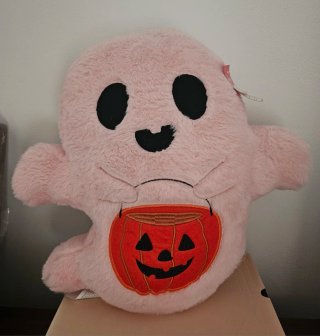 Peluche Cojín Fantasma Rosa
