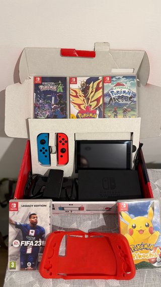 Nintendo Switch con juegos y accesorios
