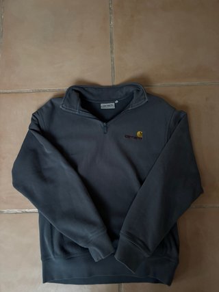 Sudadera Carhartt media cremallera gris
