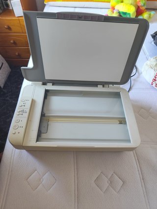 Scanner piatto bianco e grigio