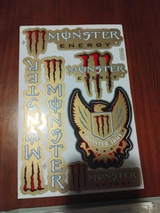 Pliego de Pegatinas Monster Energy