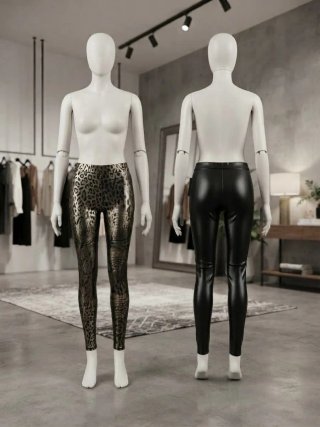Leggings Negros Efecto Piel