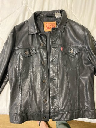 Chaqueta de Piel Levi's Negra Talla L