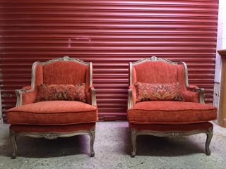 Pareja de Sillones Antiguos estilo Luis XV