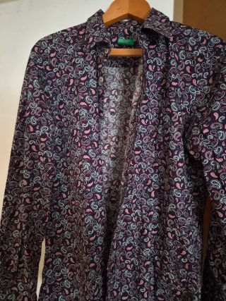 Camisa Benetton Hombre Estampada
