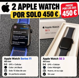 2 Apple Watch Series 11 + SE 3 GPS Cellular