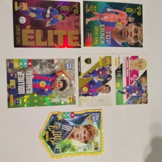 Lote 6 Cartas Panini Lamine Yamal y Nico Paz