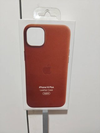 Custodia iPhone 14 Plus in pelle marrone MagSafe