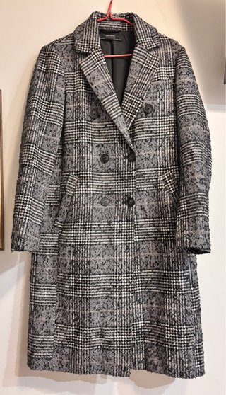 Abrigo Cruzado Zara Pata de Gallo Talla S