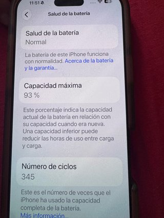 iPhone 16 Pro Max 512GB - Salud Batería 93%