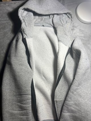 Sudadera Gris con Cremallera Talla XS