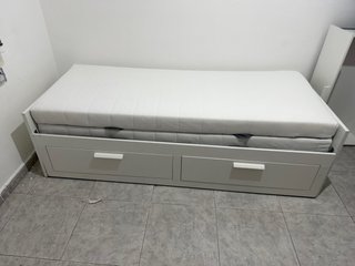 Cama nido Ikea blanca con cajones