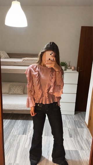 Blusa Mango Teen rosa Talla S
