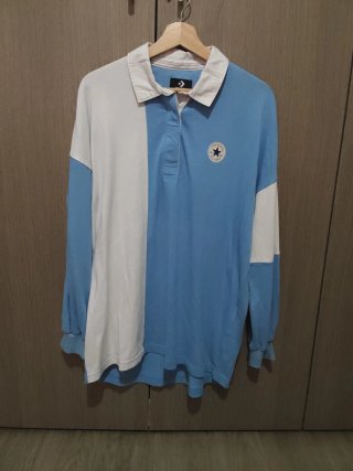 Polo Manga Larga Converse Estilo Rugby