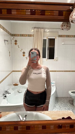 Camiseta de manga larga beige