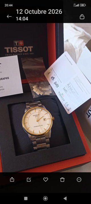 Tissot Luxury Powermatic 80 Oro y Plata