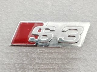 Logo Audi S3 26 x 9 mm plata