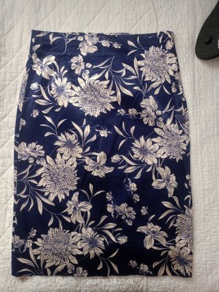 Falda Zara Estampado Floral Azul