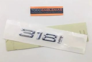 Emblema cromado letras traseras BMW