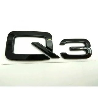 Emblema logo lateral o trasero Audi Q3 negro