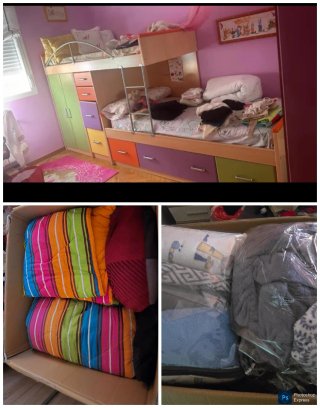 Cama Tren Infantil con Armario y Cajones