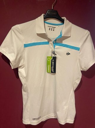 Camiseta Dunlop Tenis Blanca y Azul