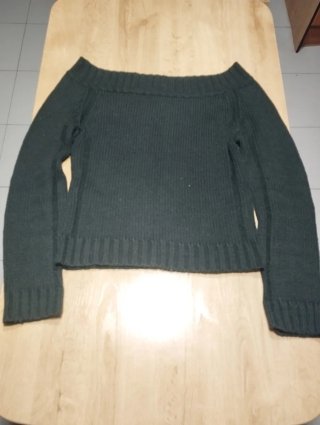 Jersey de Lana Cuello Barco Negro Stradivarius