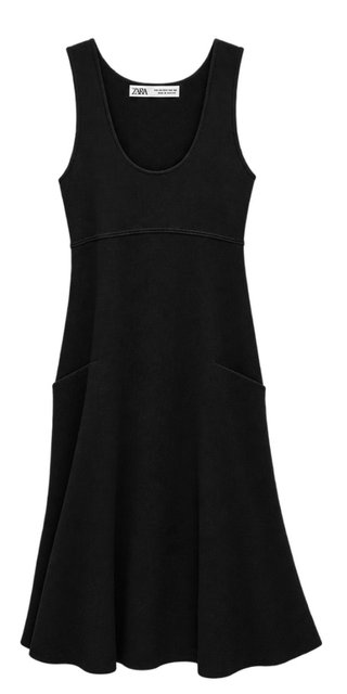 Vestido negro Zara con bolsillos