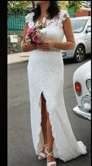 Vestido de Novia Pronovias Blanco Encaje