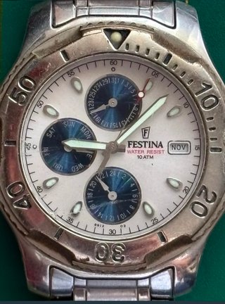 Reloj Festina Cronógrafo Mujer Plata/Blanco