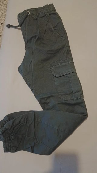 Pantaloni cargo uomo tg XS verde scuro