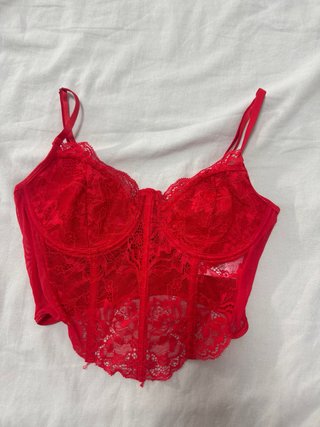 Corset Rojo de Encaje
