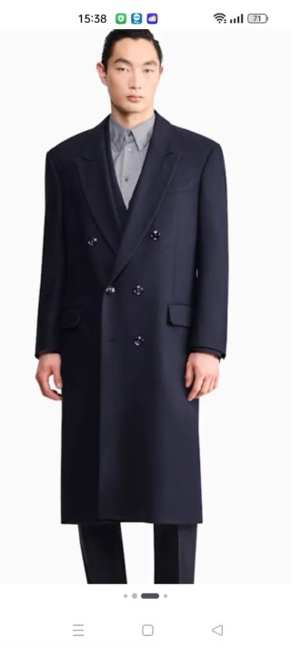 Abrigo Giorgio Armani Azul Talla XL