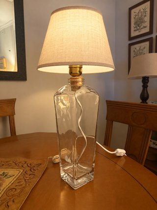 Lámpara de mesa artesanal de cristal