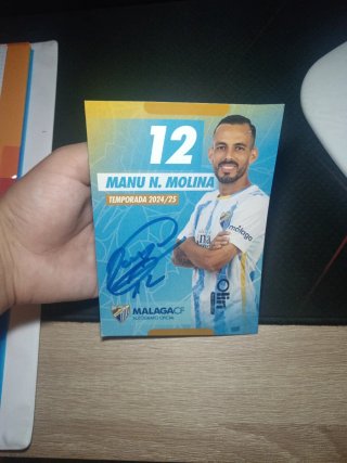 Cromo Autografiado Manu N. Molina Málaga CF 24/25