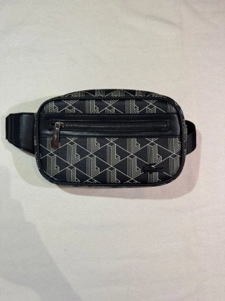 Riñonera Lacoste Negra Estampada
