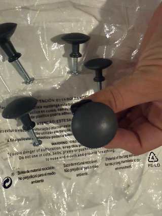 Set de 5 Tiradores IKEA Negros