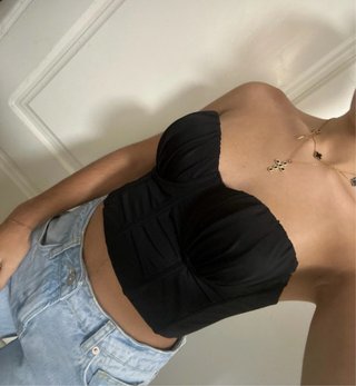 Corsé negro con relleno talla única
