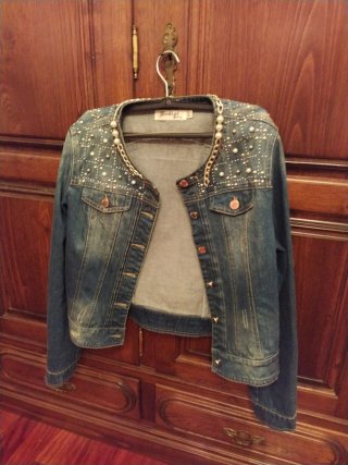 Chaqueta Vaquera con Pedrería Talla L