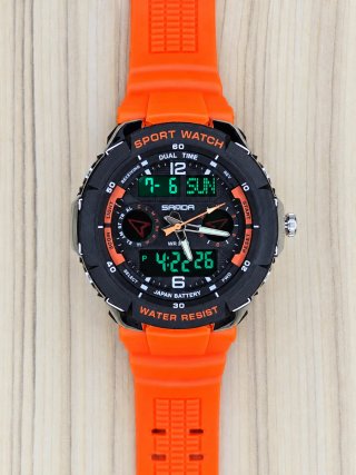 Reloj Deportivo SAMDA Dual Time Naranja