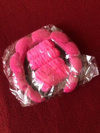 Set fascia e polsini fucsia