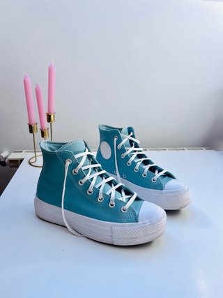 Converse Plataforma Azul Mujer