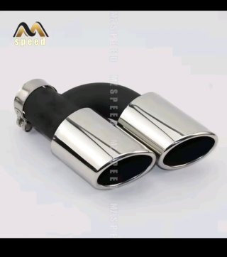 Cola de escape doble cromada