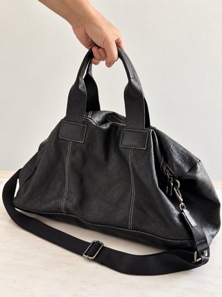 Bolso de viaje Zara Piel Negra XL Bandolera